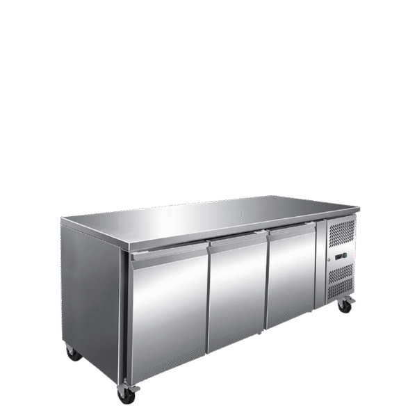 410L 3-Door Stainless Prep Counter